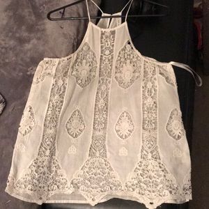 White lace tank top